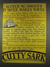 1977 Cutty Sark Scotch Ad - It Never Makes Waves - $18.49