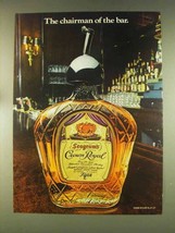 1976 Seagram's Crown Royal Whisky Ad - Chairman of Bar - $18.49