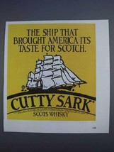 1980 Cutty Sark Scotch Ad - Ship That Brought America - $18.49