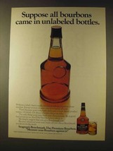 1976 Seagram&#39;s Benchmark Bourbon Ad - Unlabeled - $18.49