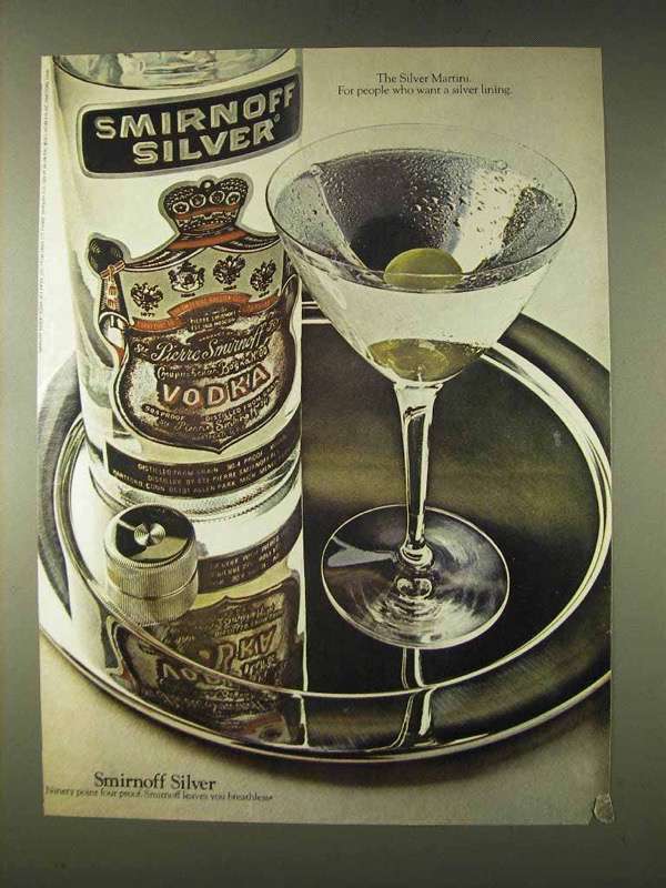 1976 Smirnoff Silver Vodka Ad - Silver Lining - £14.46 GBP