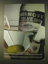 1976 Smirnoff Silver Vodka Ad - Silver Martini - £14.54 GBP