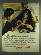 1978 Smirnoff Vodka Ad - The Fortune Teller - £14.53 GBP