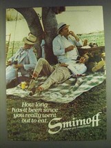 1978 Smirnoff Vodka Ad - Really Went Out to Eat - £14.54 GBP
