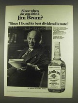 1978 Jim Beam Bourbon Ad - Best Dividend is Taste - £14.74 GBP