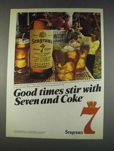 1982 Seagram&#39;s Seven Crown Whiskey Ad - Coke - £14.50 GBP