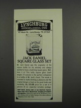 1983 Jack Daniel&#39;s Square Glass Set Ad - £13.81 GBP