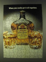 1979 Seagram's Crown Royal Whisky Ad - Get It Together - £14.53 GBP