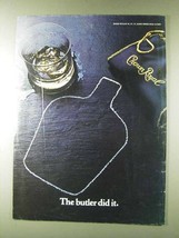 1979 Seagram's Crown Royal Whisky Ad - Butler Did It - $18.49