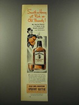 1940 Old Mr. Boston Apricot Nectar Ad - Smooth as Honey - £14.55 GBP