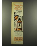 1940 Old Mr. Boston Apricot Nectar Ad - Smooth as Honey - £14.55 GBP