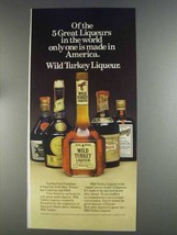 1980 Wild Turkey Liqueur Ad - Of 5 Great Liqueurs - £14.48 GBP
