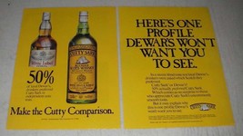 1986 Cutty Sark Scotch Ad - Here's One Profile Dewar's Won't Want You To See - £14.54 GBP