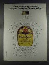 1980 Seagram&#39;s Crown Royal Ad - Draws Conclusion - £14.74 GBP