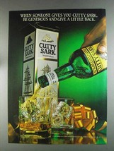 1980 Cutty Sark Scotch Ad - Be Generous Give Back - $18.49