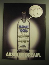 1987 Absolut Vodka Ad - Absolut Dream - £14.56 GBP