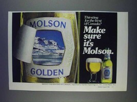 1980 Molson Golden Beer Ad - Thirsting For the Best - £14.77 GBP