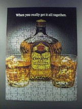 1981 Seagram's Crown Royal Whisky Ad - All Together - £14.54 GBP