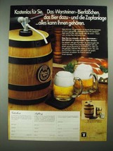 1977 Warsteiner Beer Ad - in German - £14.65 GBP