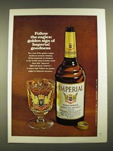 1973 Hiram Walker Imperial Whiskey Ad - Follow the Eagles - $18.49