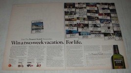 1981 Passport Scotch Ad - Win a Two-Week Vacation For Life - £14.73 GBP