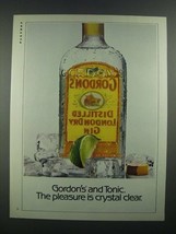 1983 Gordon's Gin Ad - The Pleasure is Crystal Clear - $18.49