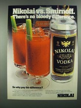 1984 Nikolai Vodka Ad - vs. Smirnoff There's No Bloody Difference - £14.52 GBP