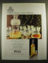 1988 Bell's Scotch Ad - Bell's and Crystal - $18.49