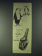 1958 Vat 69 Scotch Ad - Every man has a double - £14.61 GBP