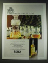 1987 Bell's Scotch Ad - Bell's and crystal - $18.49