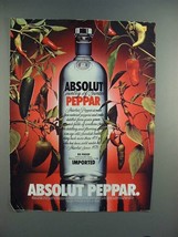 1996 Absolut Vodka - Absolut Peppar Ad - £14.44 GBP