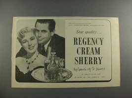 1955 Regency Sherry Ad w/ Eleanor Parker, Glenn Ford - £14.54 GBP