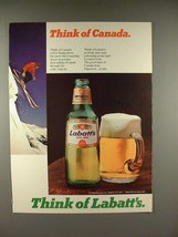 1979 Labatt&#39;s Beer Ad - Think of Canada! - £14.62 GBP