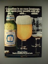 1982 Molson Golden Beer Ad - Canadian Easy Language - £14.55 GBP