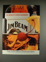 1982 Jim Beam Bourbon Whiskey Ad - Taste! - £14.31 GBP