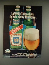 1982 Molson Golden Beer Ad - Six Easy Lessons - £14.55 GBP