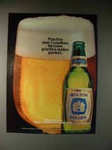 1983 Molson Golden Beer Ad - Practice Your Canadian - £14.55 GBP