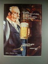 1976 Budweiser Beer Ad - World Renowned! - £14.27 GBP