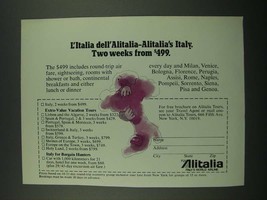 1970 Alitalia Airline Ad - L&#39;Italia dell&#39;Alitalia - £14.60 GBP