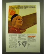 1970 Iberia Airlines Ad - Nice Blonde from Barcelona - £14.78 GBP