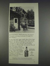 1982 Jack Daniel&#39;s Whiskey Ad - Woodsmen Drop In - $18.49