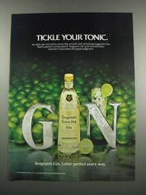 1983 Seagram&#39;s Gin Ad - Tickle Your Tonic - £14.57 GBP