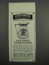 1983 Jack Daniel's Water Pitcher Ad - £14.53 GBP