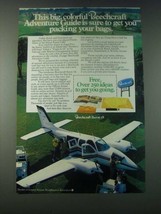 1977 Beechcraft Baron 58 Plane Ad - Sure to Get You Packing Your Bags - $18.49