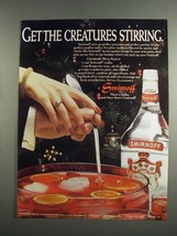 1984 Smirnoff Vodka Ad - Get the Creatures Stirring - £14.52 GBP