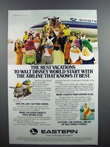 1978 Eastern Air Lines Ad, Walt Disney World Characters - £14.50 GBP