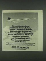 1978 British Airways Concorde Ad - Akron, Albany - $18.49