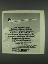 1978 British Airways Concorde Ad - Akron, Albany - £14.81 GBP