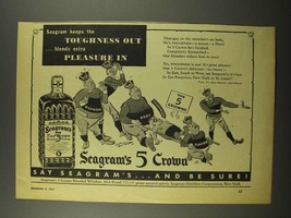 1941 Seagram&#39;s 5 Crown Whiskey Ad - Pleasure In - $18.49