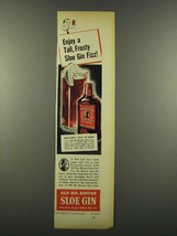 1940 Old Mr. Boston Sloe Gin Ad - Tall, Frosty Fizz - £14.78 GBP